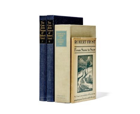 FROST, ROBERT. 1874-1963.3 signed works:  1. Complete Poems of Robert Frost. New York: Limited Editions Club, 1950. 2 volumes