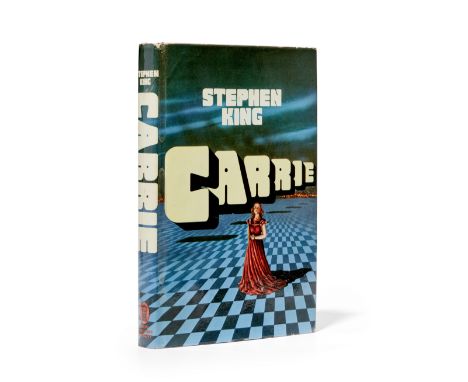 KING, STEPHEN. B.1947.Carrie.  London: New English Library, 1974. 8vo. Publisher's purple cloth lettered in gilt, original pi