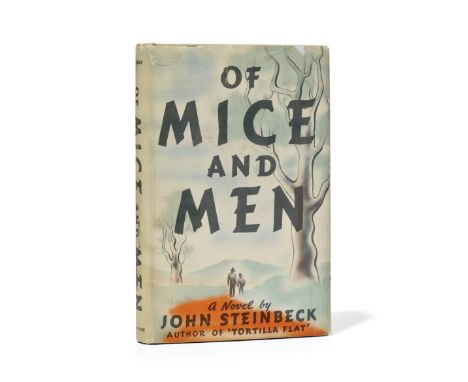 STEINBECK, JOHN. 1902-1968.Of Mice and Men. New York: Covici Friede, [1937]. 8vo. Publisher's tan cloth stamped in orange and