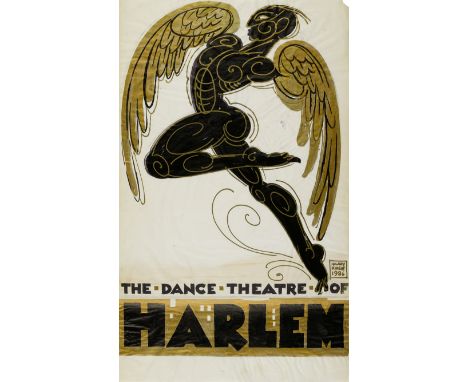 KNIGHT, HILARY. B.1926.An original ink and gold paint sketch for 'The Dance Theatre of Harlem' for a poster for the four week