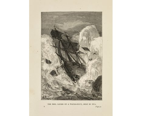 VERNE, JULES. 1828-1905.The Mysterious Island [Trilogy]. London: Sampson Low, Marston, Low &amp; Searle, 1875. 3 volumes. 8vo