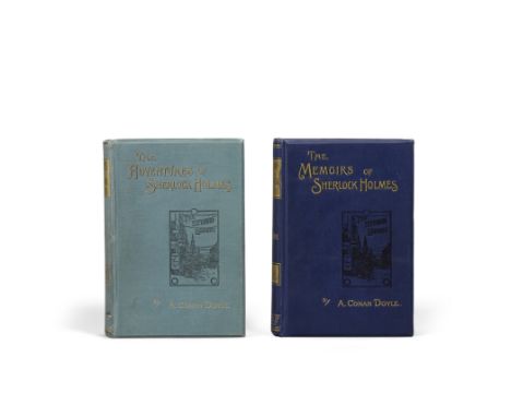 DOYLE, ARTHUR CONAN. 1859–1930.2 titles: 1. The Adventures of Sherlock Holmes.  London: George Newnes Ltd., 1892. Original li