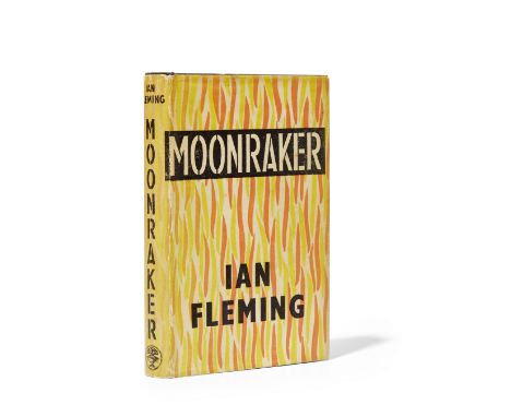 FLEMING, IAN. 1908-1964.Moonraker. London: Jonathan Cape, 1955. 8vo. Publisher's black cloth, title foil-stamped in silver to