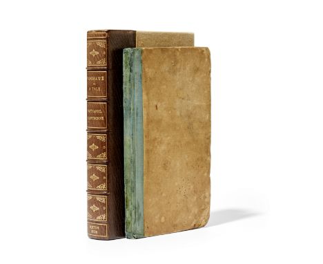 HAWTHORNE, NATHANIEL. 1804-1864.Fanshawe, A Tale. Boston: Marsh &amp; Capen, 1828. 12mo. Publisher's muslin backed boards, sp