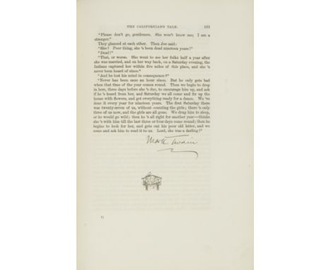 CLEMENS, SAMUEL LANGHORNE ('MARK TWAIN'). 1835-1910. ET AL.Liber Scriptorum. The First Book of the Author's Club. New York: P