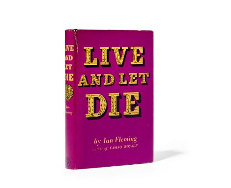 FLEMING, IAN. 1908-1964.Live and Let Die. London: Jonathan Cape, 1954. 8vo. Publisher's black (Fabroleen) cloth, front cover 