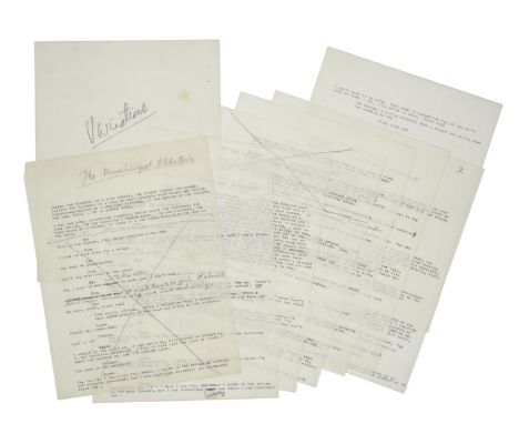 WILLIAMS, TENNESSEE. 1911-1983.Annotated Typescript Draft for The Municipal Abattoir (mistitled 'Municipal Abbatoir' at the h