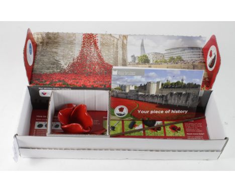 Tower of London Ceramic Poppy by Paul Cummins, complete with original packaging, certificate, brochure, etc.