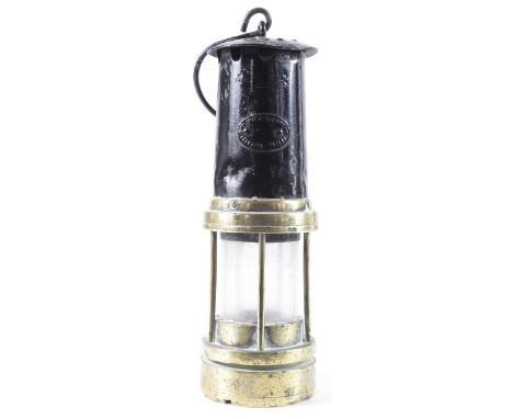 Miners lamp by Thomas & Williams (numbered '155'), height 26.5cm approx.