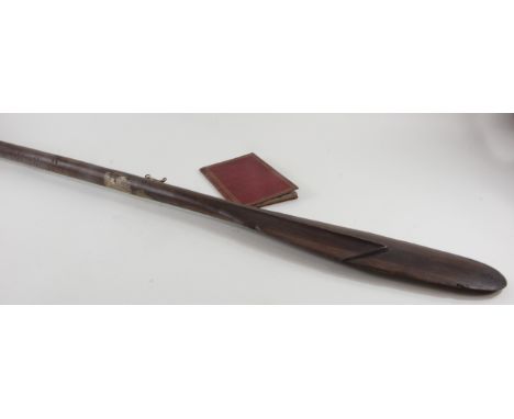 Tribal War Club. An original carved tribal war club (possibly South Sea Island), circa 19th century, with several notches sig