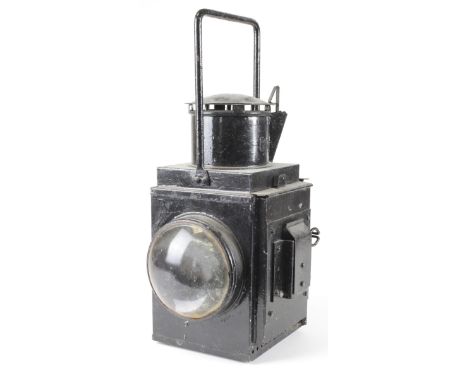 Large British Rail (BR) brake van lamp, height 45cm approx.