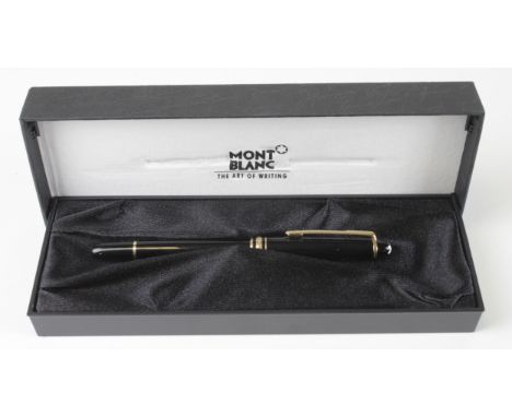 Montblanc Meisterstuck black ballpoint pen (serial no. PK1669188), ownership name to clip, contained in a Montblanc case