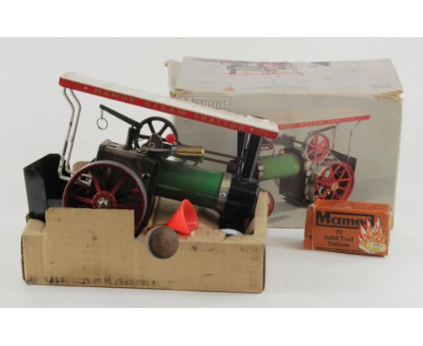 Mamod TEIA model stream tractor (traction engine), contained in original box.