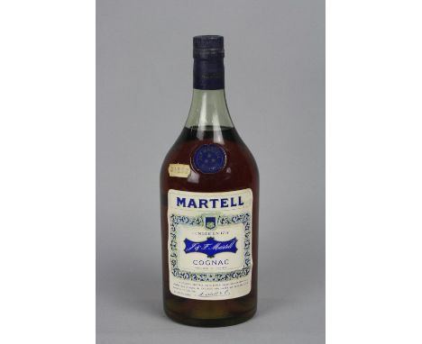 A BOTTLE OF MARTELL COGNAC, blue labelling, circa 1960's, 32 US floz, fill level high shoulder