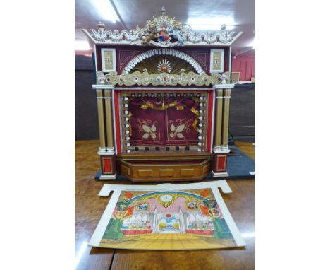 An early 20th Century model puppet theatre 