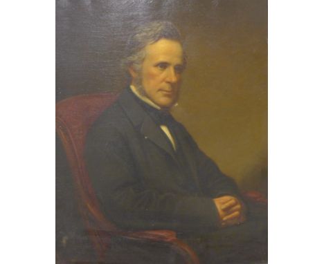 S. Redgate, seated portrait of Henry Dawson, oil on canvas, signed and dated 1879 lower right, 59 x 48cms, framed and another