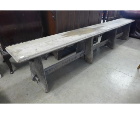 An oak bench 