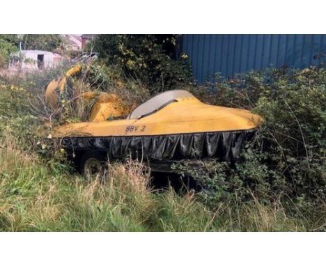 TO BE SOLD WITHOUT RESERVE - A BBV2 HOVERCRAFT with Nissan Micra petrol engine. An orchard find in a Warwickshire village nea