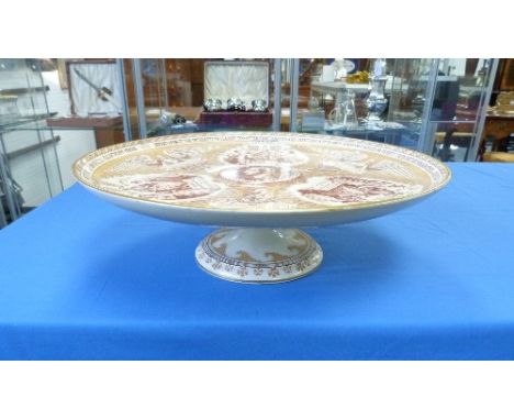 An impressive Copeland Art Union Tazza, dated 1863, designed by John Leighton to commemorate the death of Prince Albert, prin