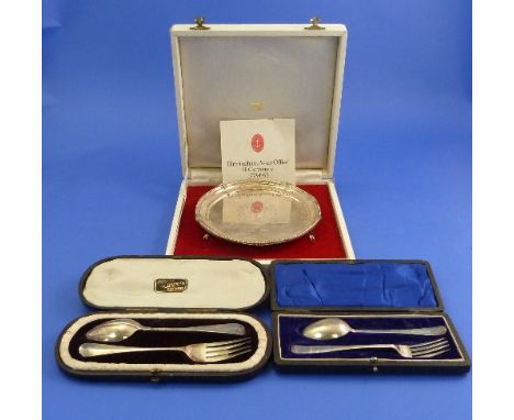 A Birmingham Assay Office 1773 - 1973 Bi-Centenary Commemorative silver Salver, by Nathan & Co, hallmarked Birmingham 1973, l
