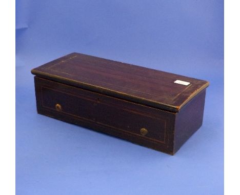 A Swiss cylinder Music Box, by Charles Paillard, playing 8 Airs, with 8in (20.5cm) comb and faux rosewood case, the movement 