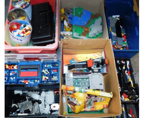 Assorted Lego, Lego castle build, number 6081, and various Lego loose pieces, all contained in various tool cases. (4 boxes) 