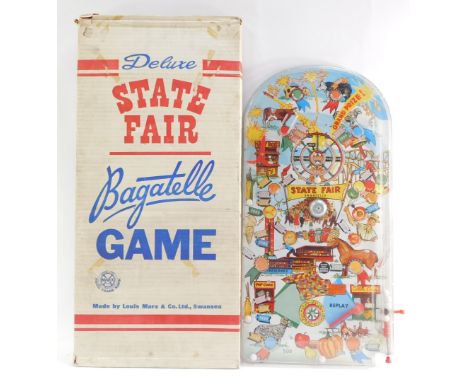 A Deluxe State Fair Louis Marx Bagatelle game, boxed.