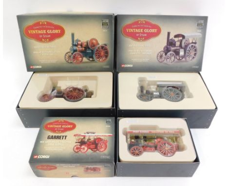 Corgi die cast Vintage Glory of Steam, limited edition, comprising 4CD Showman's Tractor Lord George., Fowler B6 Stump Cutter