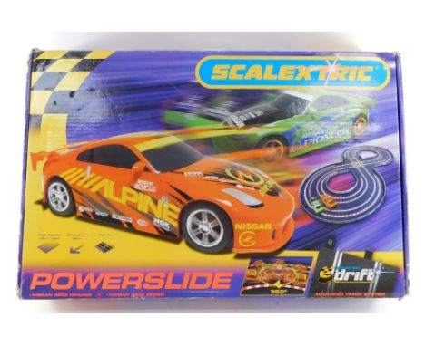 A Scalextric Power Slide Drift set, boxed.
