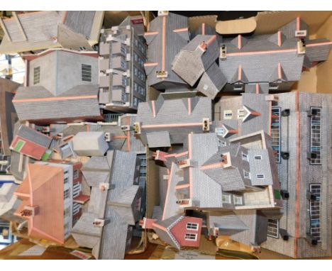 A group of railway model buildings, construction kits in card, varying sizes. (2 boxes) 