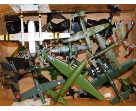 A group of die cast aeroplane models, to include a Mitsubishi G4M1 Betty, B25 Mitchell Fort de Vaux, Heinkel model and others
