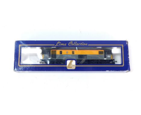 A Lima OO gauge Class 73 electro-diesel locomotive 'The Bluebell Railway', 73133, BR blue and yellow livery.