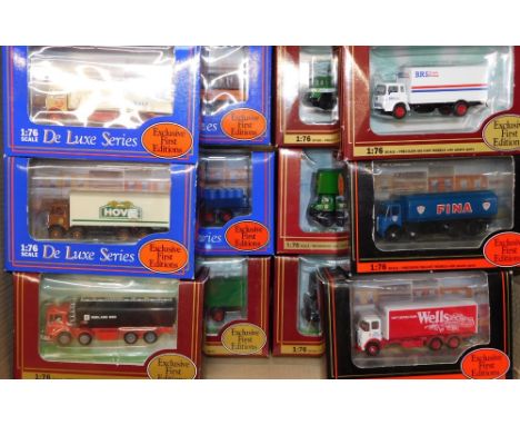 A group of Exclusive First Editions model trucks, some Deluxe Series, scale 1:76 models, to include McCredies, Midland Red, B