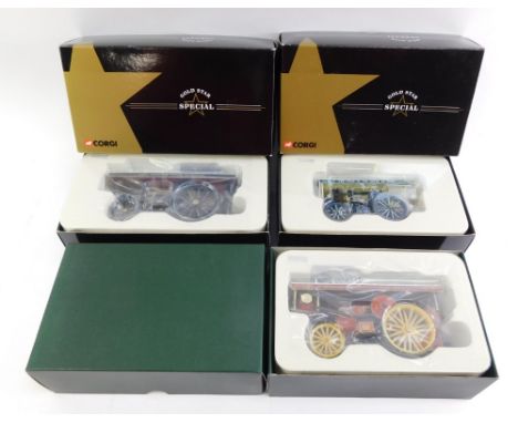 Corgi Limited Edition die cast, comprising CC20304 Showmans Tractor., CC20107 Fowler B6 and CC20105 Vintage Glory of Steam Pr