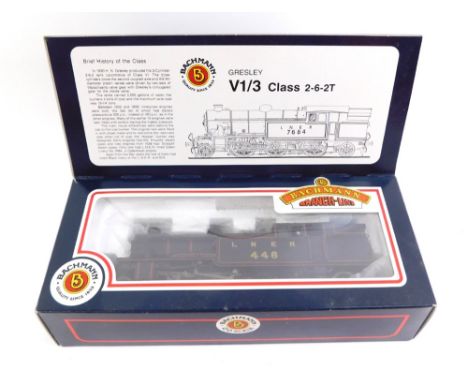 A Bachmann  OO gauge Gresley Class V1 locomotive, LNER lined black livery, 2-6-2T, 448,  31-606.