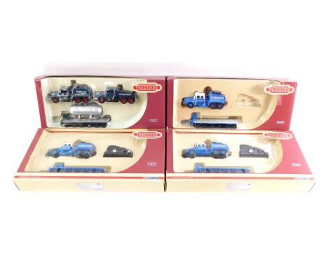 Four Corgi limited edition Track Side Bygone Days of Road Transport model sets, scale 1:76,  comprising Scammell contractor (