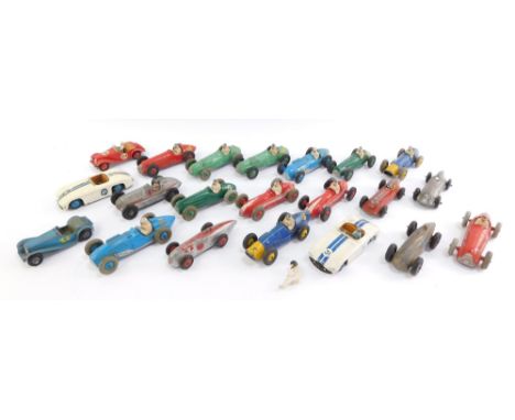 Dinky die cast F1 and other cars, including Ferrari, Talbot Lago Cunningham C5-R, Jaguar, etc. (1 tray)