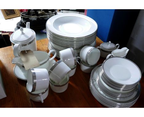 A Wedgwood porcelain part dinner &amp; tea service designed by Vera Wang, Vera Lace 