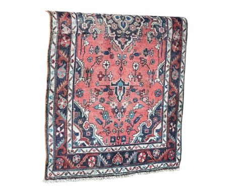 Hand knotted Persian Hamadan runner 3.08 by 1.15.
