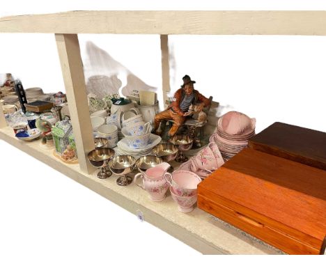 Capo di Monte group, canteen of cutlery, teawares, anniversary clock, Goebel figurine, etc.