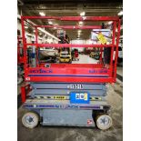 SKYJACK SJIII 3219 ELECTRIC SCISSOR LIFT, 550LB CAP. (2 PERSONS + EQUIPMENT), 24V, 19'H, 29"W X 68"