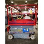 SKYJACK SJIII 3219 ELECTRIC SCISSOR LIFT, 550LB CAP. (2 PERSONS + EQUIPMENT), 24V, 19'H, 29"W X 68"