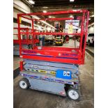 SKYJACK SJIII 3219 ELECTRIC SCISSOR LIFT, 550LB CAP. (2 PERSONS + EQUIPMENT), 24V, 19'H, 29"W X 68"