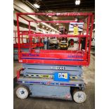 SKYJACK SJIII 3219 ELECTRIC SCISSOR LIFT, 550LB CAP. (2 PERSONS + EQUIPMENT), 24V, 19'H, 29"W X 68"