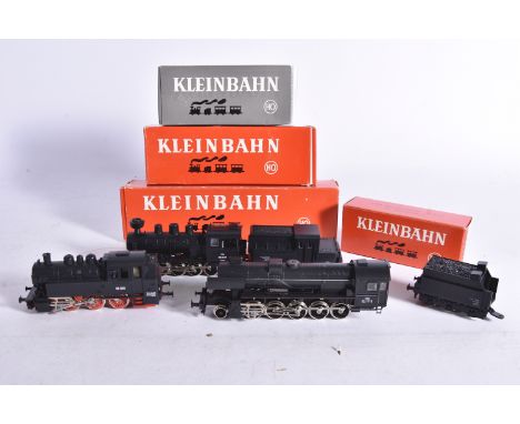 Kleinbahn HO Gauge OBB black Steam Locomotives and Tenders, D52 2-10-0 52.1719 with tender, in separate boxes, 2-8-0 156 3417