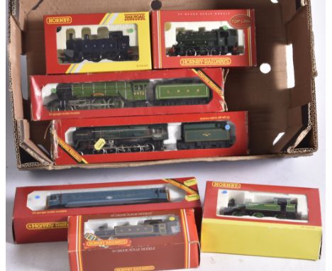 Hornby 00 Gauge Locomotives,  R065 BR green Class 9f 92220 'Evening Star', R855 LNER green 4472 'Flying Scotsman', R069 BR bl