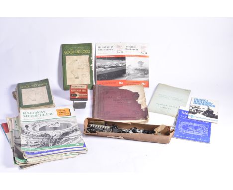 An assortment of Scratch-builder's materials and components for 00 gauge and others, components including cast Gresley bogie 