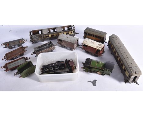 Hornby Dublo 00 Gauge 3-Rail LMS Locomotive and Trucks and playworn Hornby 0 Gauge, Dublo LMS black 6917 Tank Engine, LMS Gua
