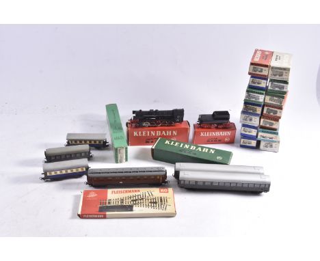 Kleinbahn HO Gauge Locomotive and Passenger and Goods Rolling Stock and accessories, OBB black 2-10-0 52 1719 Locomotive and 