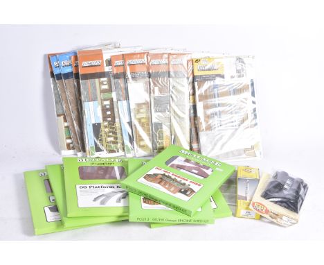 00 Gauge Card and Plastic Kits by Metcalfe Superquick and Ratio,  Superquick, Country Station, Terrace Backs (2), Covered Foo